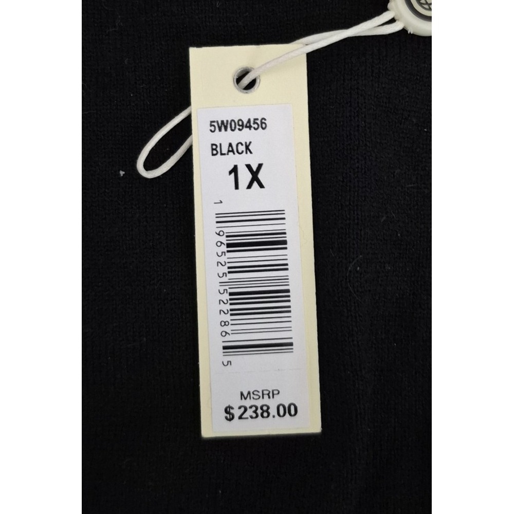Max Studio London Dress Womens 1X Black Sweater Bodice Sheer Skirt Maxi NEW - Picture 7 of 10